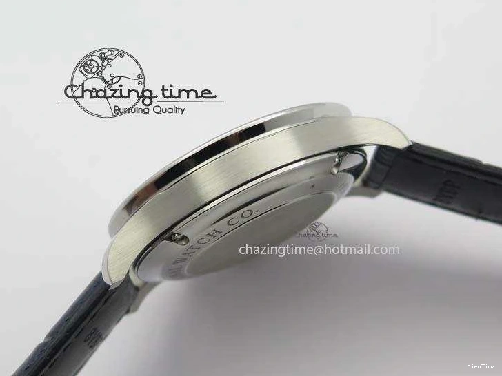 MIROTIME 0424 UrbanStyle Portuguese IW371446 ZF 1:1 Best Edition SS White Dial Blue Markers On Blue Leather Strap  A79350 V 7270